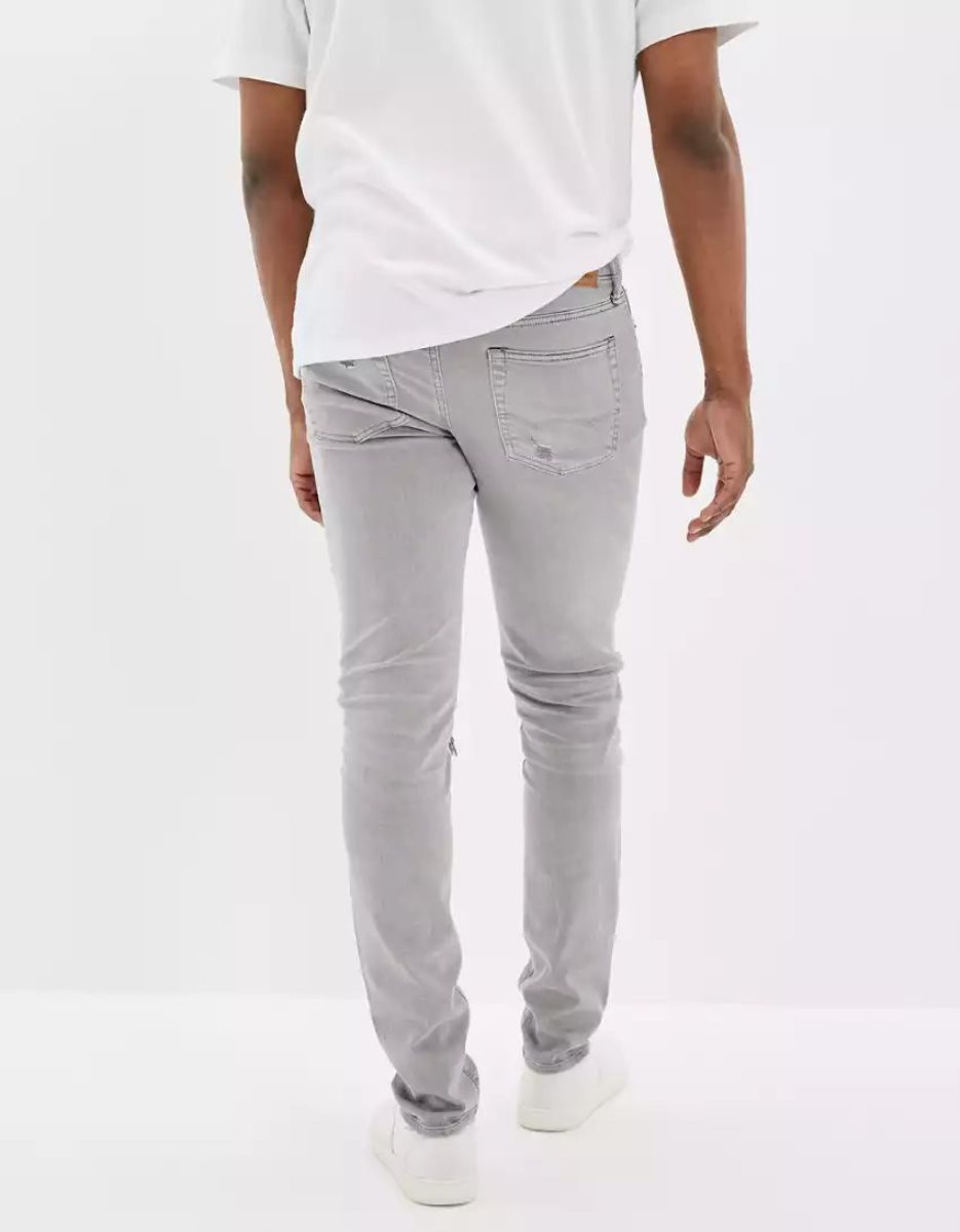 Jean American Eagle AE AirFlexPatched Slim Grise Homme | XGG-61128688